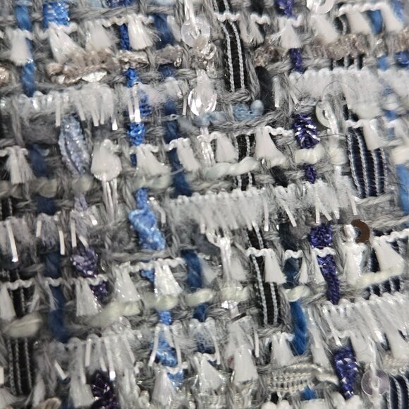 Laura Plus Boucle Blue Silver Jacket - Picture 6 of 7